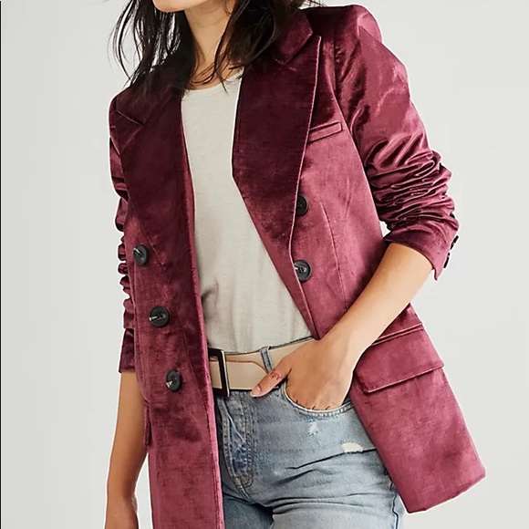 Free People Jackets & Blazers - • velvet Ashby blazer •
